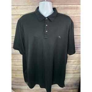 Tommy Bahama Polo Shirt Size 2XL Black Marlin Logo Classic Resortwear